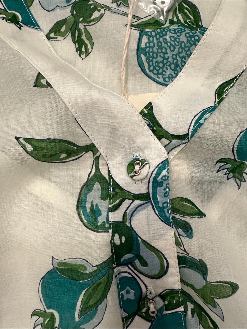 Hannah Cotton Voile Green Floral Maxi Dress - Picture 5 of 13